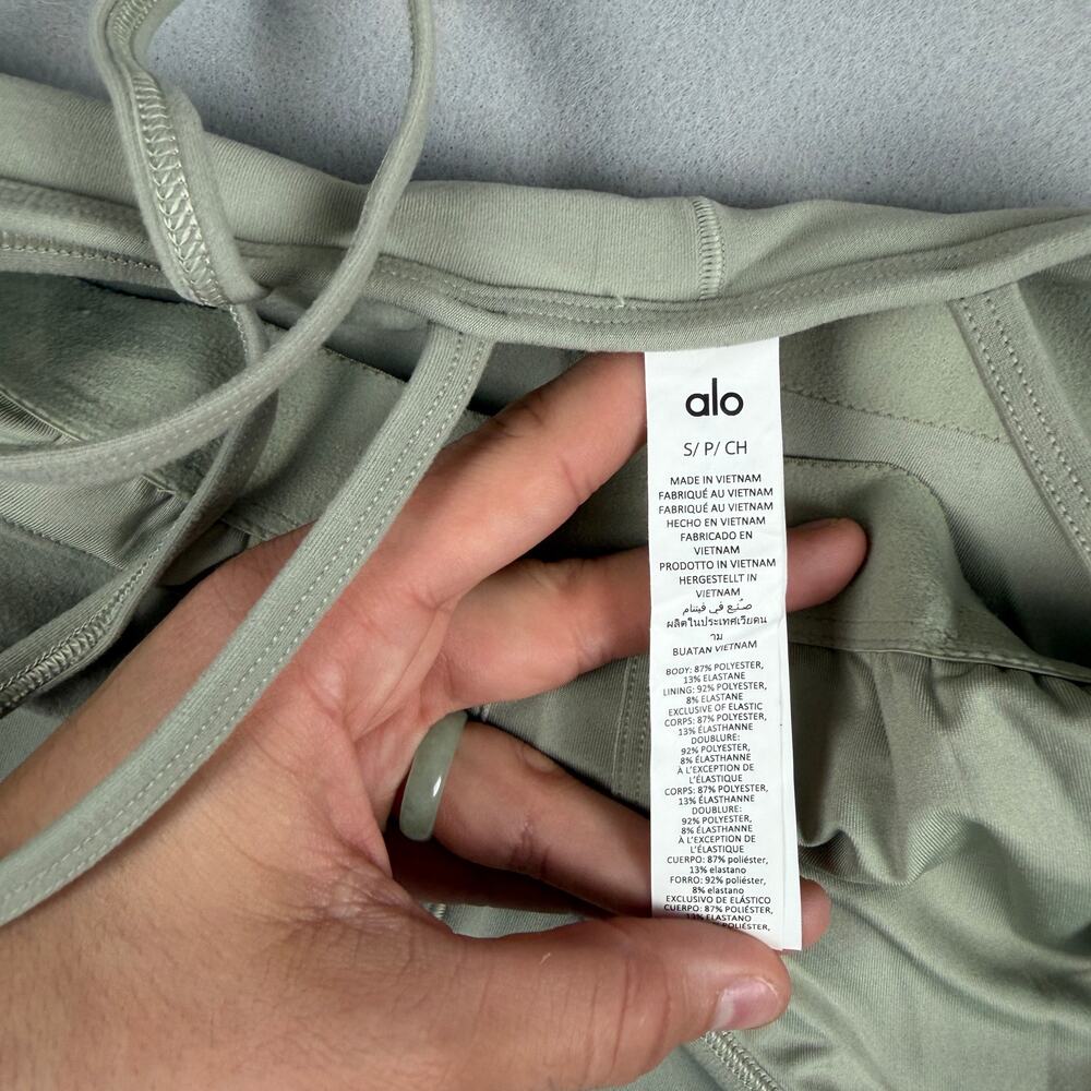 Alo Yoga Alosoft Suns Out Onesie Limestone Green Romper Sz S Pilates athleisure - Picture 2 of 10